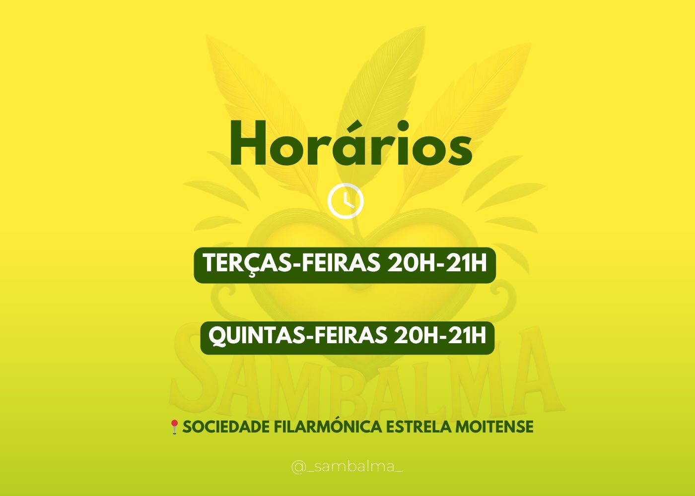 Horários do SambAlma